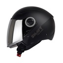CASCO ABIERTO SHAFT SH212 SOLID NEGRO NEGRO MATE VISOR SILVER