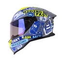 CASCO INTEGRAL SHAFT SH598GTR RANDOMIZER GRIS OSCURO AZUL BRILLO