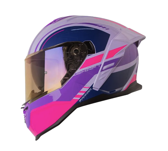 CASCO INTEGRAL SHAFT SH598GTR ADIV MORADO CLARO FUCSIA BRILLO