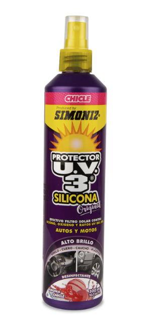 SPRAY SIMONIZ PROTECTOR SILICONA UV3 CHICLE 300 ML