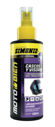 SPRAY SIMONIZ CASCOS Y VISORES LIMPIADOR DESENGRASANTE 120 ML