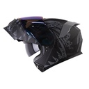 CASCO ABATIBLE HRO 3440 DOBLE VISOR GRUNGSTER NEGRO GRIS MATE