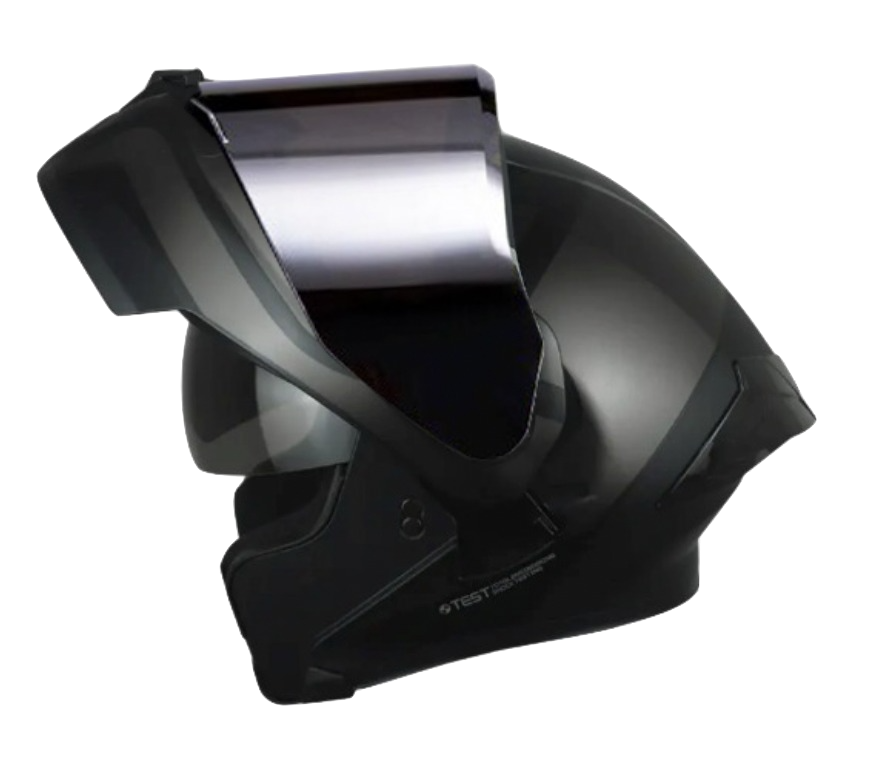 CASCO ABATIBLE ICH 3120 DOBLE VISOR FURTHER NEGRO NEGRO VISOR SILVER