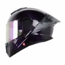 CASCO INTEGRAL SHAFT PRO 620 CARBON EVO 3K SOLID MORADO SILVER BRILLO SPOILER NEGRO VISOR MORADO