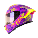 CASCO INTEGRAL SHAFT PRO 609 DOBLE VISOR FREEDOM MORADO FUCSIA BRILLO