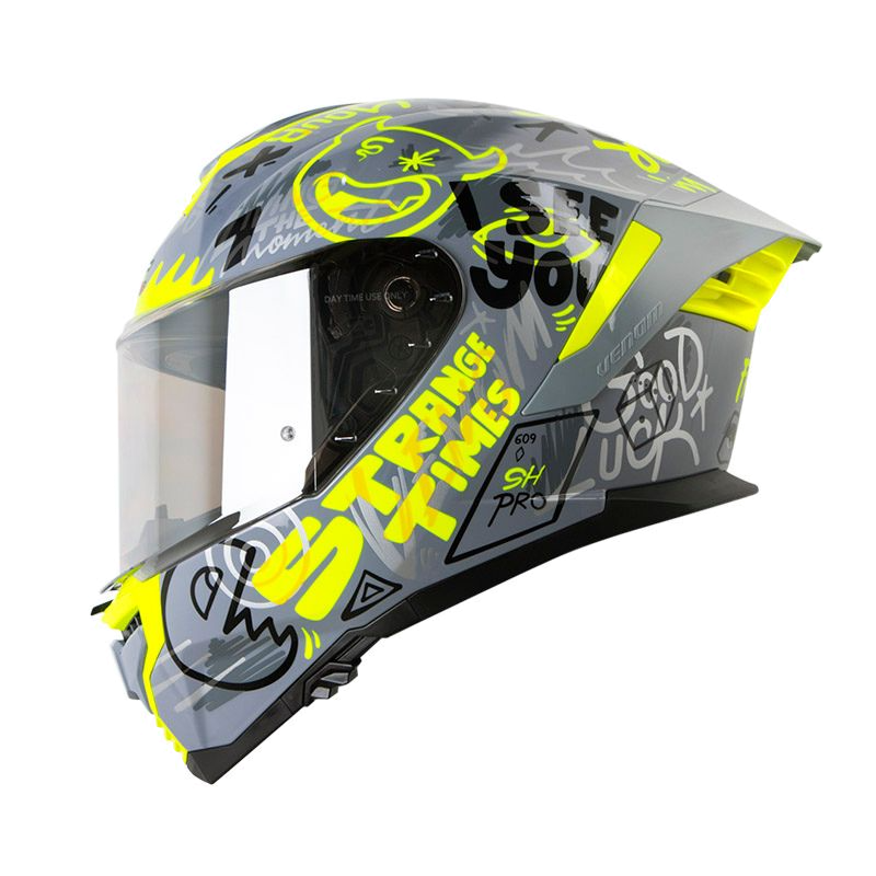 CASCO INTEGRAL SHAFT PRO 609 DOBLE VISOR FREEDOM GRIS AMARILLO BRILLO