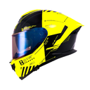 CASCO INTEGRAL SHAFT PRO 609 DOBLE VISOR CRASH TEST AMARILLO NEGRO BRILLO