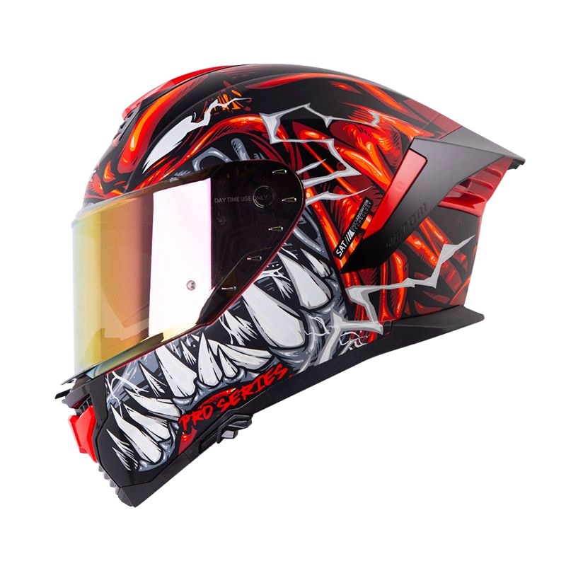 CASCO INTEGRAL SHAFT PRO 609 DOBLE VISOR PARASYTE ROJO OSCURO ROJO MATE