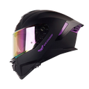CASCO INTEGRAL SHAFT PRO 609 DOBLE VISOR VENOM SOLID NEGRO MORADO MATE