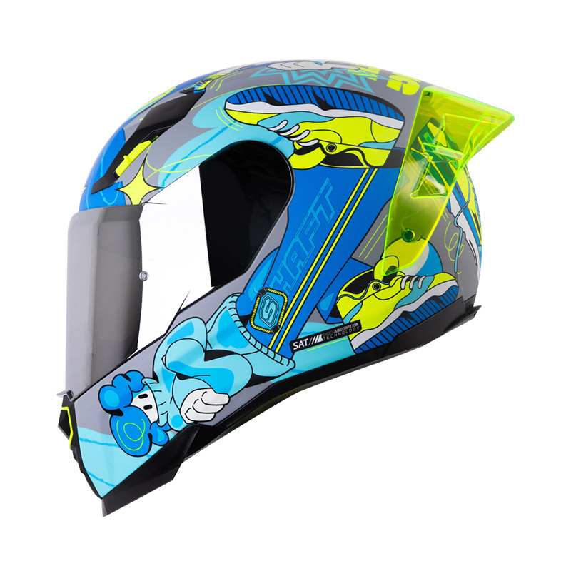 CASCO INTEGRAL SHAFT 562 R FAST FOOT GRIS AZUL MATE