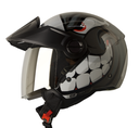 CASCO ABIERTO SHAFT SH212 CARAMBOLA GRIS OSCURO GRIS BRILLO