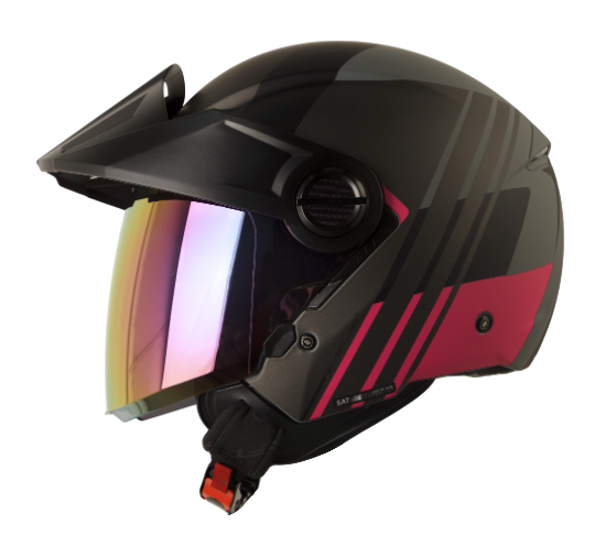 CASCO ABIERTO SHAFT 212 GUANABY GRIS OSCURO FUCSIA MATE