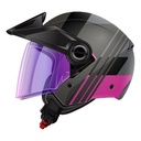 CASCO ABIERTO SHAFT SH212 GUANABY GRIS OSCURO FUCSIA