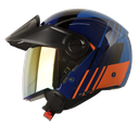 CASCO ABIERTO SHAFT 212 GUANABY AZUL NARANJA BRILLO