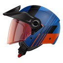 CASCO ABIERTO SHAFT SH212 GUANABY AZUL NARANJA