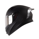 CASCO INTEGRAL SHAFT 526SP EVO SOLID NEGRO NEGRO MATE VISOR Y SPOILER SILVER 