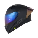 CASCO INTEGRAL SHAFT 526SP EVO SOLID V2 NEGRO GRIS OSCURO MATE VISOR AZUL