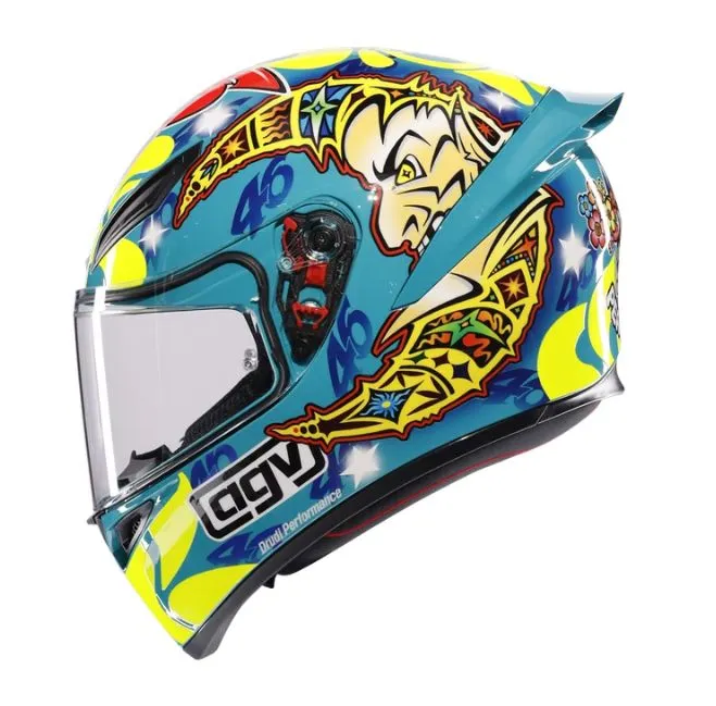 CASCO INTEGRAL AGV K1S TOP ROSSI MUGELLO 1999 AZUL FULL COLOR BRILLO 
