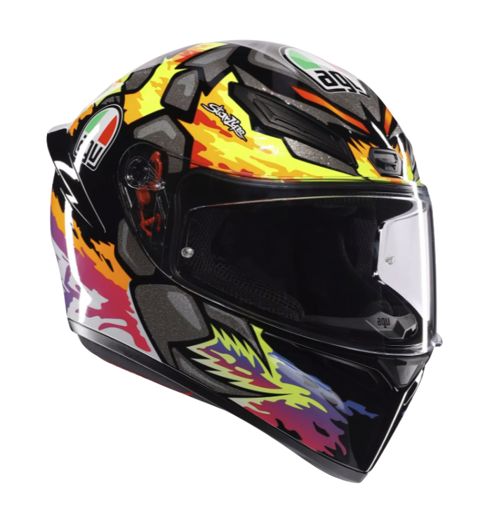 CASCO INTEGRAL AGV K1S BEZZECCHI 2023 NEGRO FULL COLOR BRILLO E2206