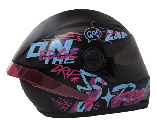 CASCO INTEGRAL ICH 501SP BOLT RUSH NEGRO FUCSIA VISOR NEGRO