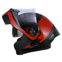 CASCO ABATIBLE ICH 3120 DOBLE VISOR FURTHER NEGRO ROJO VISOR TRANSPARENTE