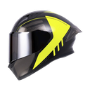 CASCO INTEGRAL ICH 503 DUKO NEGRO AMARILLO VISOR SILVER