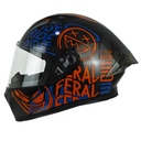CASCO INTEGRAL ICH 503 STAY WILD NEGRO AZUL NAVY VISOR TRANSPARENTE