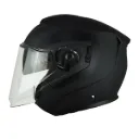 CASCO ABIERTO ZEUS 626 NEGRO MATE