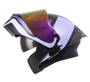CASCO ABATIBLE ICH 3120 DOBLE VISOR FURTHER NEGRO LILA VISOR MORADO