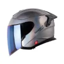 CASCO ABIERTO SHAFT PRO 240 DOBLE VISOR SOLID CAMALEON GRIS CLARO GRIS OSCURO BRILLO