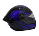 CASCO INTEGRAL ICH 501SP HADEX NEGRO AZUL BRILLO VISOR TRANSPARENTE