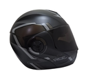 CASCO ABATIBLE ICH 3110DOT DOBLE VISOR LUXINE NEGRO GRIS MATE VISOR DORADO