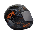 CASCO ABATIBLE ICH 3110DOT DOBLE VISOR WHERE TO NEGRO NARANJA BRILLO VISOR SILVER