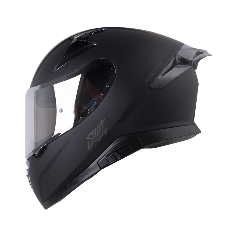 CASCO INTEGRAL SHAFT PRO 612 SOLID NEGRO NEGRO MATE VISOR SILVER