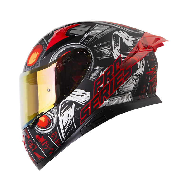 CASCO INTEGRAL SHAFT PRO 612 FARAON NEGRO ROJO MATE