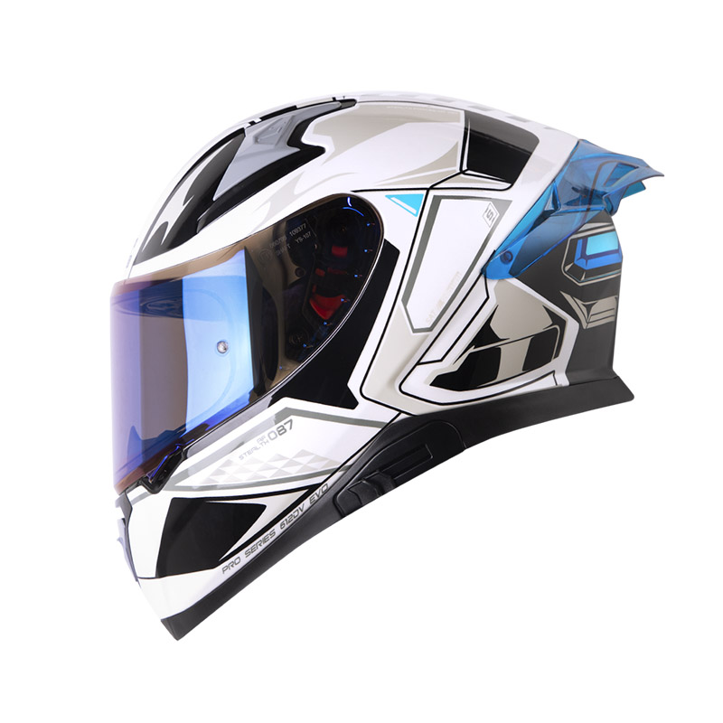 CASCO INTEGRAL SHAFT PRO 612 AF 087 BLANCO PERLA GRIS BRILLO