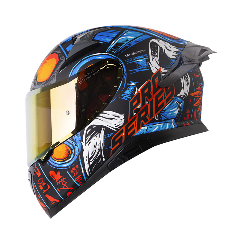 CASCO INTEGRAL SHAFT PRO 612 FARAON NEGRO NARANJA MATE