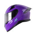 CASCO INTEGRAL SHAFT PRO 612 EVO DOBLE VISOR SOLID MORADO TURQUESA BRILLO VISOR SILVER 