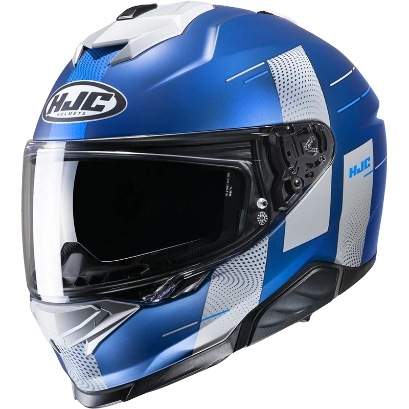 CASCO INTEGRAL HJC I71 PEKA MC2SF AZUL GRIS MATE