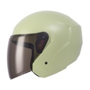 CASCO ABIERTO TECH T10 SOLID VERDE CLARO MATE VISOR NEGRO