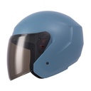 CASCO ABIERTO TECH T10 SOLID AZUL OSCURO VISOR NEGRO