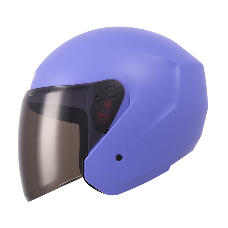 CASCO ABIERTO TECH T10 SOLID MORADO VISOR NEGRO