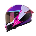 CASCO INTEGRAL SHAFT PRO 615 DOBLE VISOR CR-XX MORADO CLARO FUCSIA BRILLO