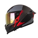 CASCO INTEGRAL SHAFT PRO 615 DOBLE VISOR CR-XX GRIS OSCURO ROJO MATE