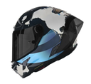 CASCO INTEGRAL NOLAN X-804 RS-U.C CHECA 30TH AZUL BLANCO BRILLO