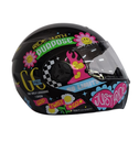 CASCO ABATIBLE ICH 3110S NIÑA DOBLE VISOR SHAMELESS NEGRO AMARILLO BRILLO