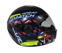 CASCO ABATIBLE ICH 3110S NIÑO DOBLE VISOR ERACER NEGRO AMARILLO MATE