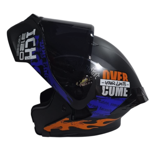 CASCO ABATIBLE ICH 3120 DOBLE VISOR RANDOME V2 NEGRO BLANCO MATE VISOR NEGRO (S)