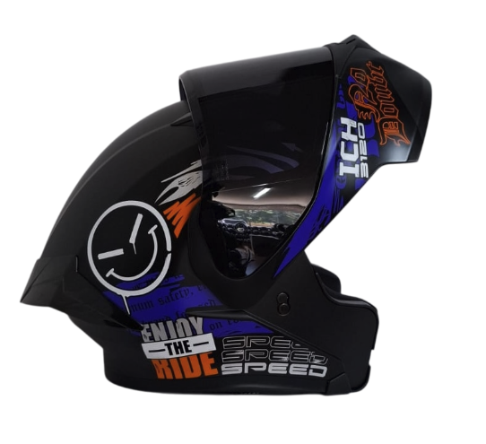 CASCO ABATIBLE ICH 3120 DOBLE VISOR RANDOME V2 NEGRO BLANCO MATE VISOR NEGRO