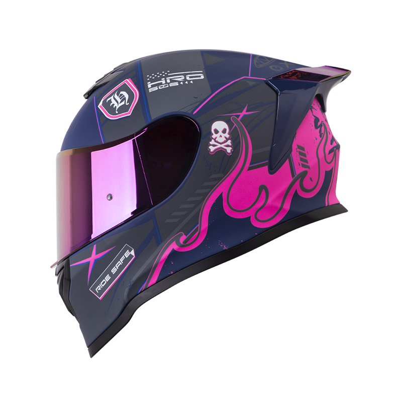 CASCO INTEGRAL HRO 506SP CITAK AZUL OSCURO FUCSIA MATE